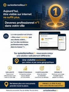 le professionnel N° 1 de votre ville ?